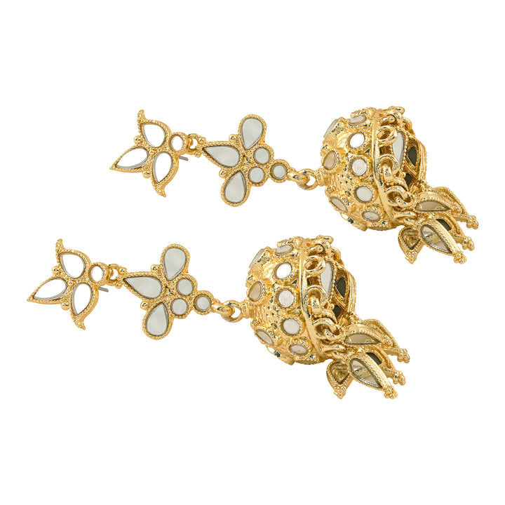 Teejh Fulki Gold Oxidised Earring