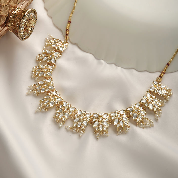 Teejh Anuka Pearl and Polki Necklace