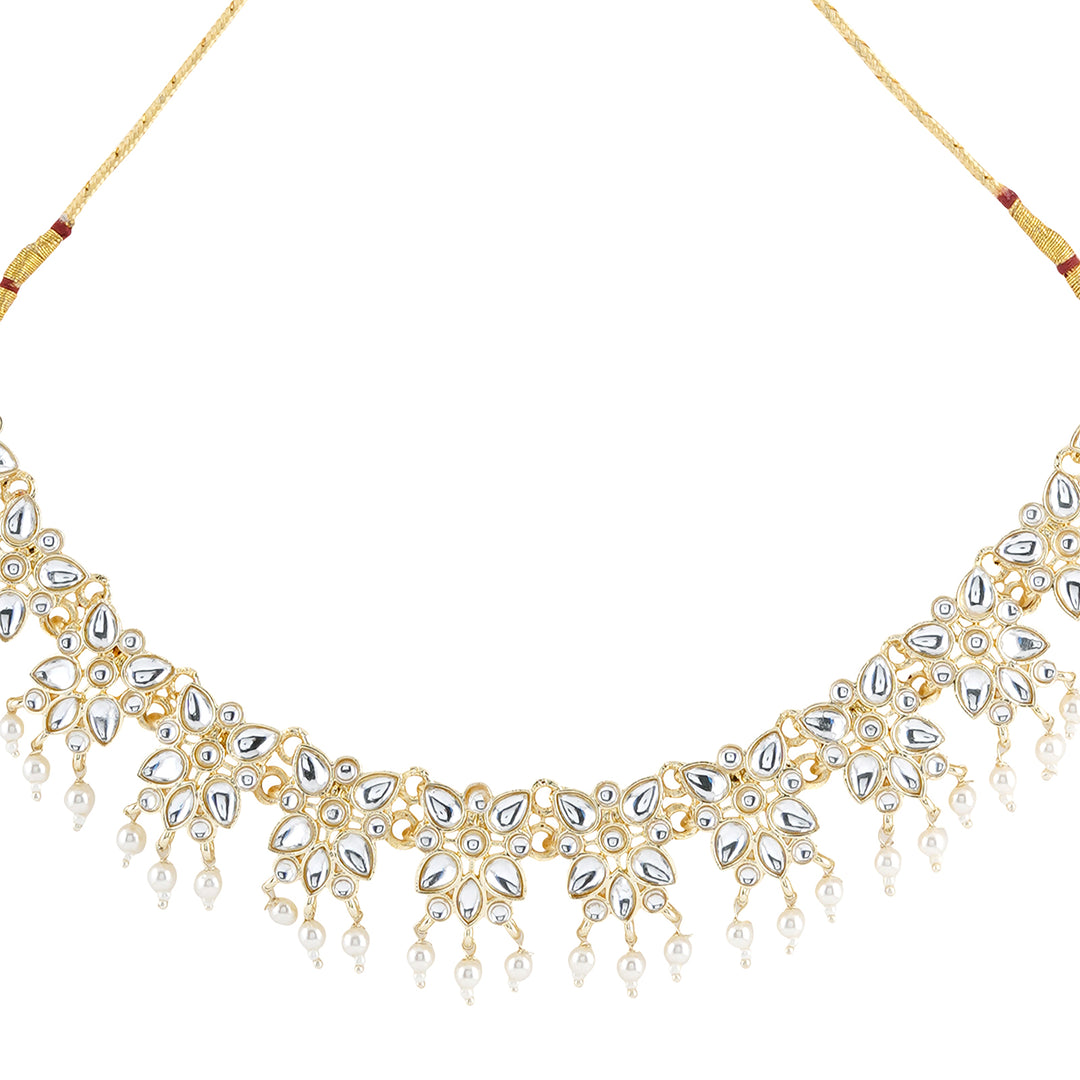 Teejh Anuka Pearl and Polki Necklace