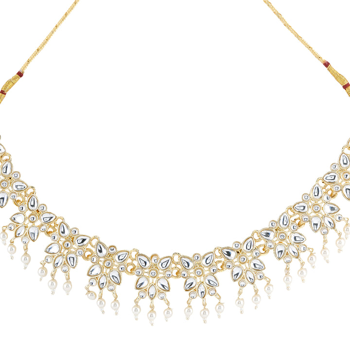 Teejh Anuka Pearl and Polki Necklace