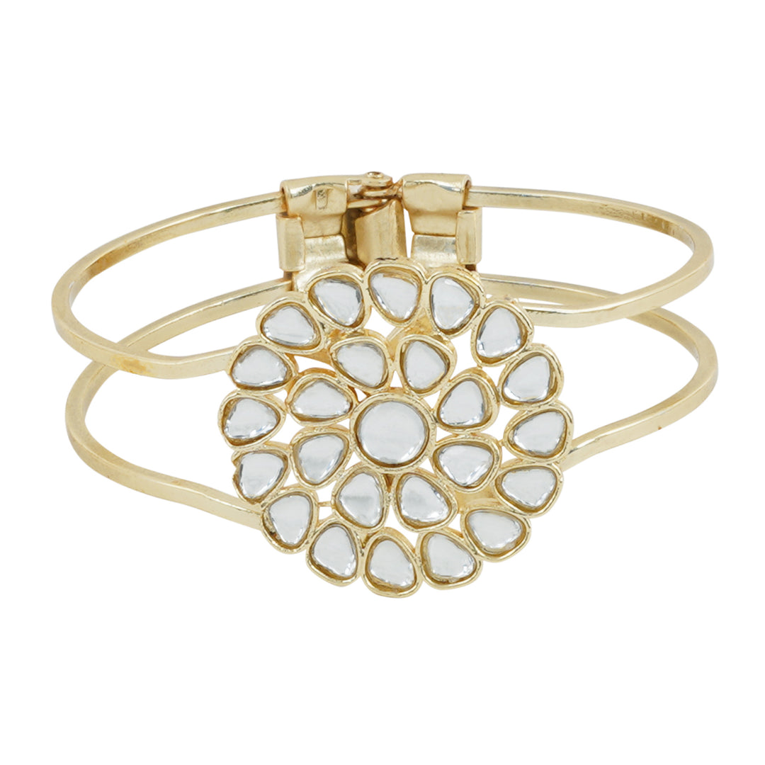 Teejh Niruja Pearl and Polki Bracelet