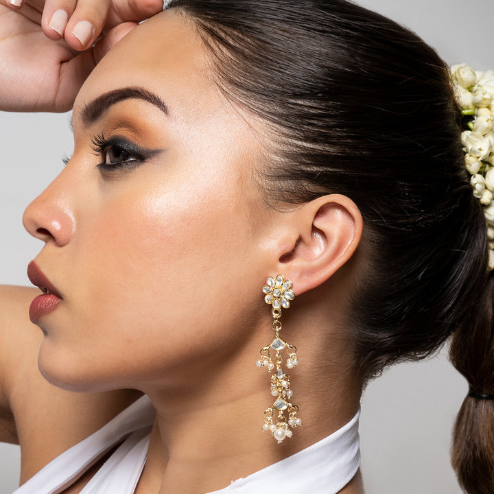 Teejh Radhika Pearl and Polki Earring