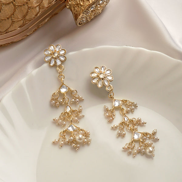Teejh Radhika Pearl and Polki Earring