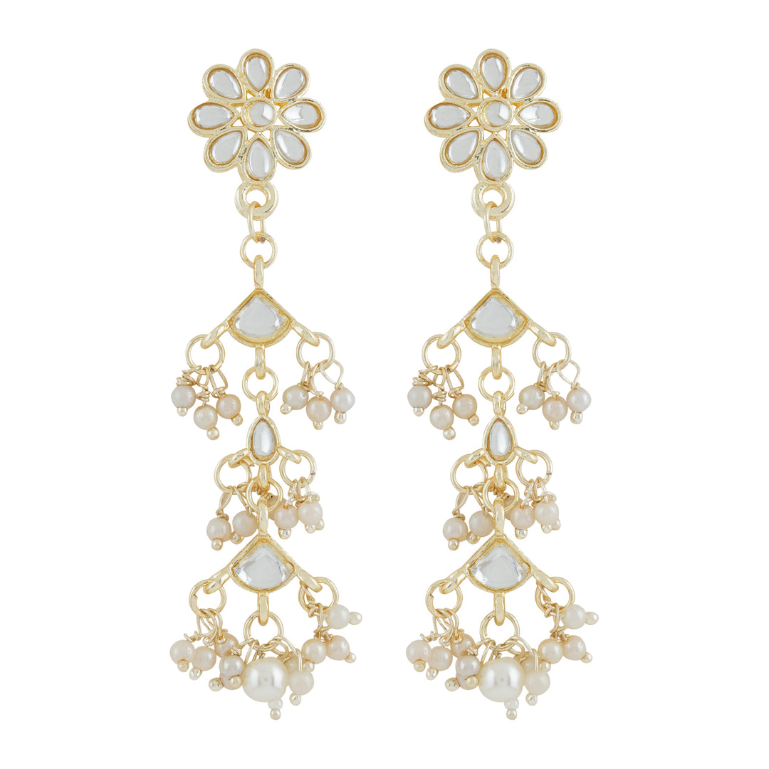 Teejh Radhika Pearl and Polki Earring