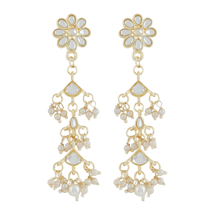 Teejh Radhika Pearl and Polki Earring