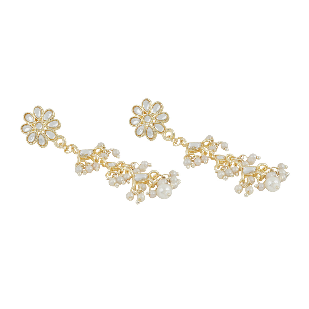 Teejh Radhika Pearl and Polki Earring