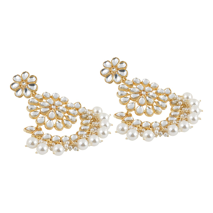 Teejh Raima Pearl and Polki Earring