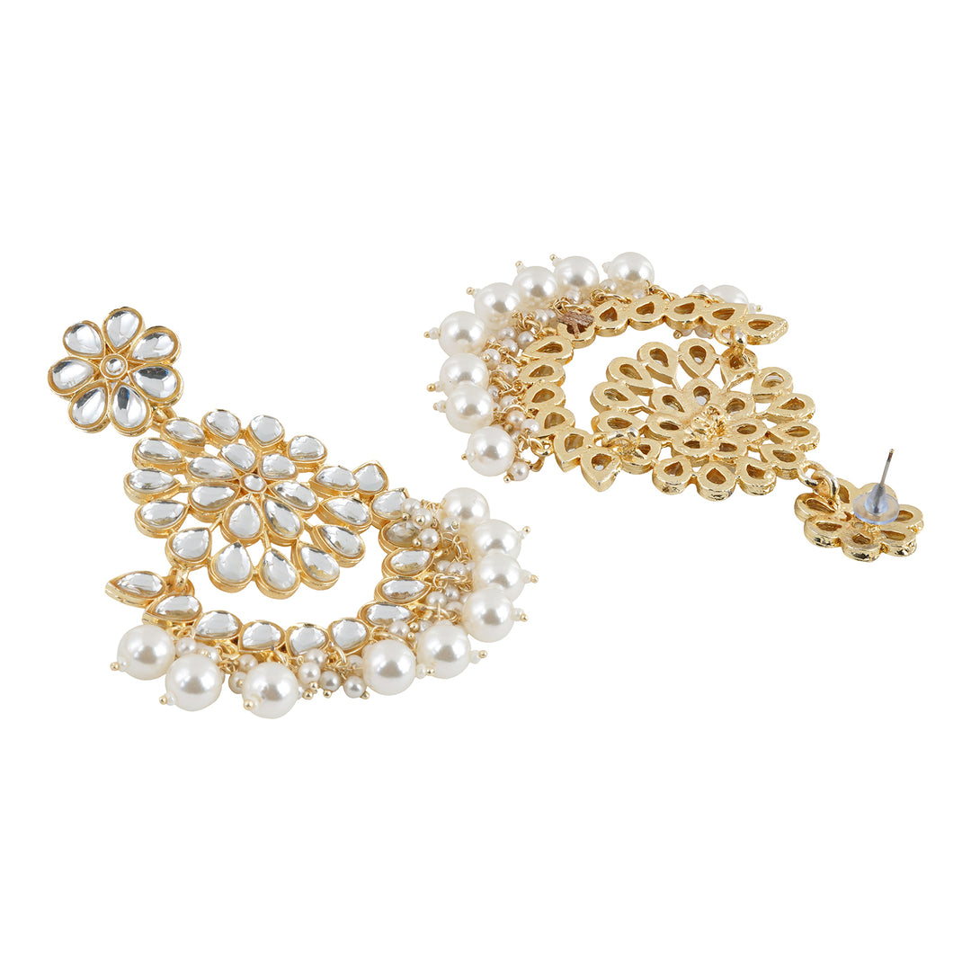 Teejh Raima Pearl and Polki Earring