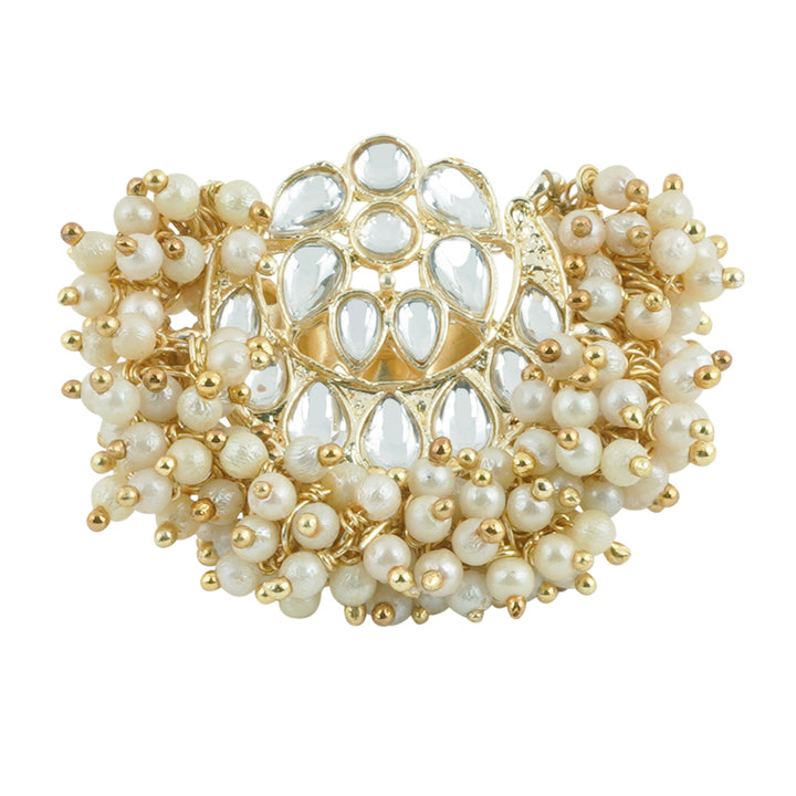 Teejh Ushika Pearl and Polki Ring
