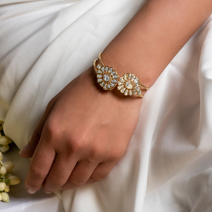 Teejh Karishmaa Pearl and Polki Bracelet