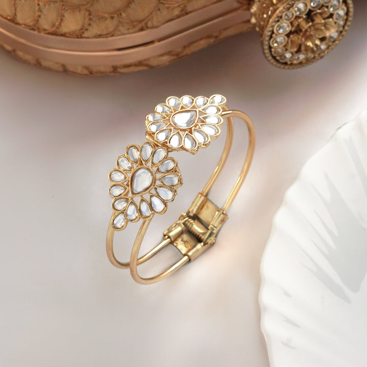 Teejh Karishmaa Pearl and Polki Bracelet