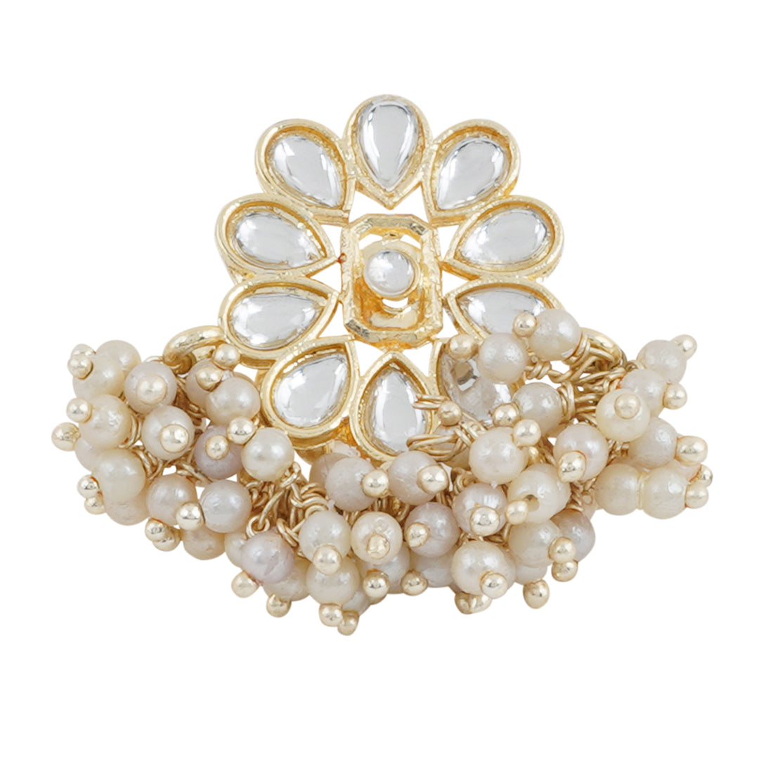 Teejh Simara Pearl and Polki Ring