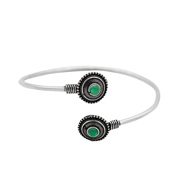 Urmi Green Silver Oxidized Jewelry Gift Set - Teejh