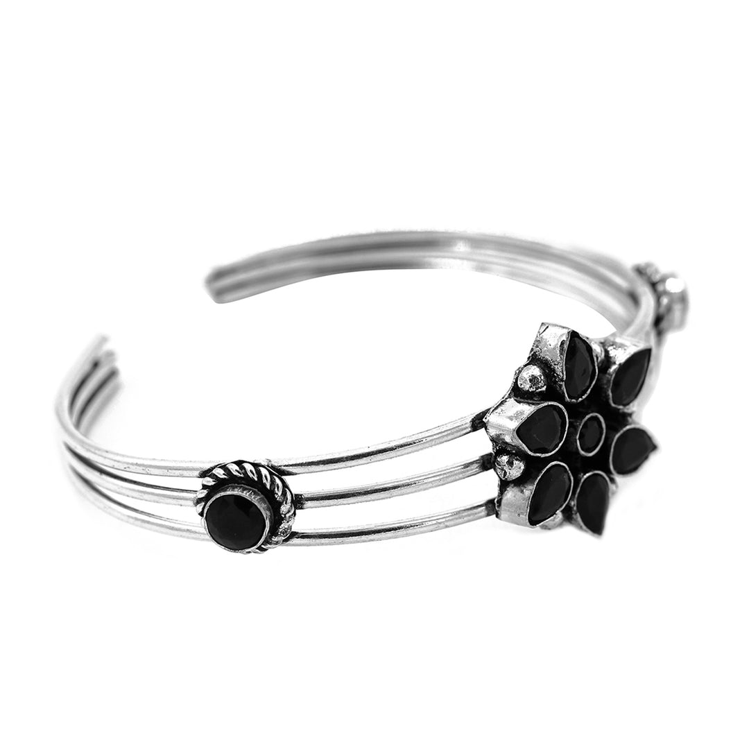 Maya  Black Silver Oxidized Jewelry Set - Teejh