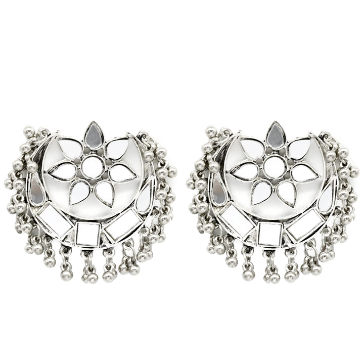 Janvi Silver Oxidized Mirror Jewelry Gift Set - Teejh