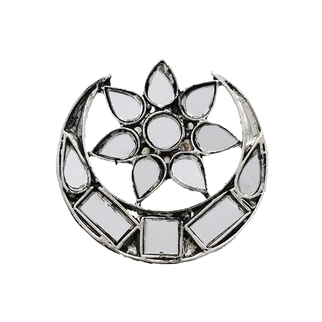 Janvi Silver Oxidized Mirror Jewelry Gift Set - Teejh