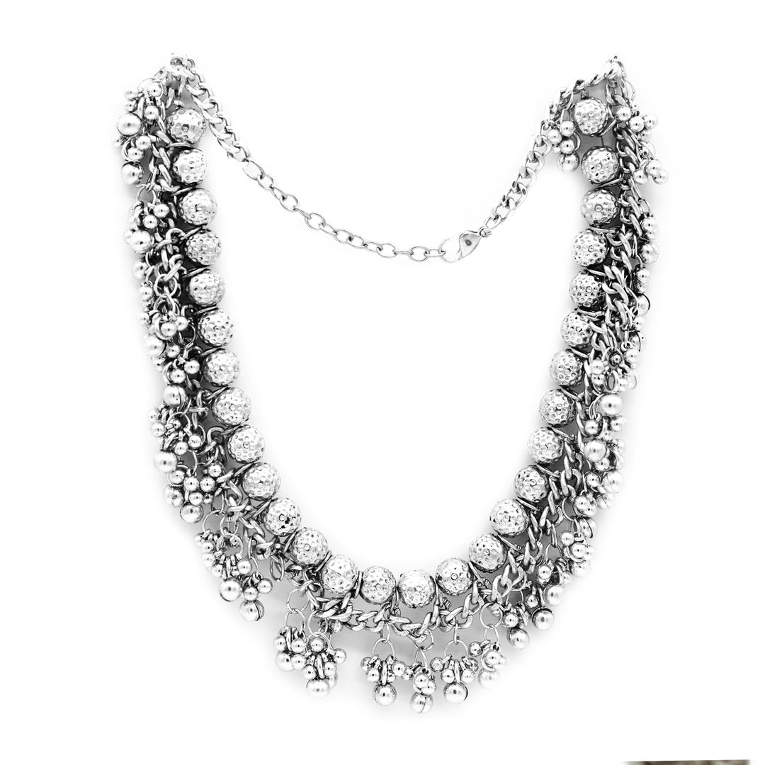 Amisha Silver Oxidized Ghungroo Jewelry Gift Set - Teejh