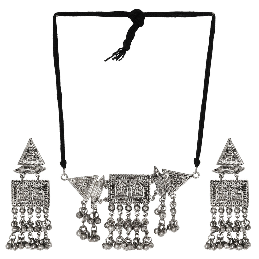 Teejh Hareetha Silver Oxidised Jewelry Gift Set