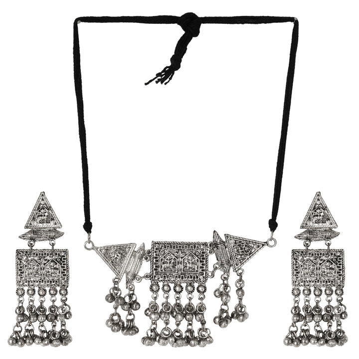 Teejh Hareetha Silver Oxidised Jewelry Gift Set