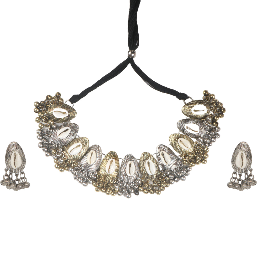 Teejh Mahek Silver Oxidised Jewelry Gift Set