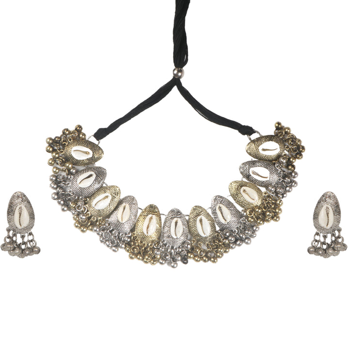 Teejh Mahek Silver Oxidised Jewelry Gift Set