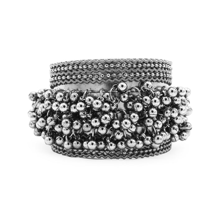 Teejh Mahek Silver Oxidised Jewelry Gift Set