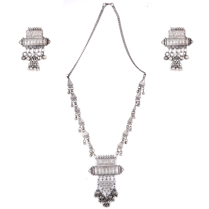 Teejh Varunya Silver Oxidised Jewelry Gift Set