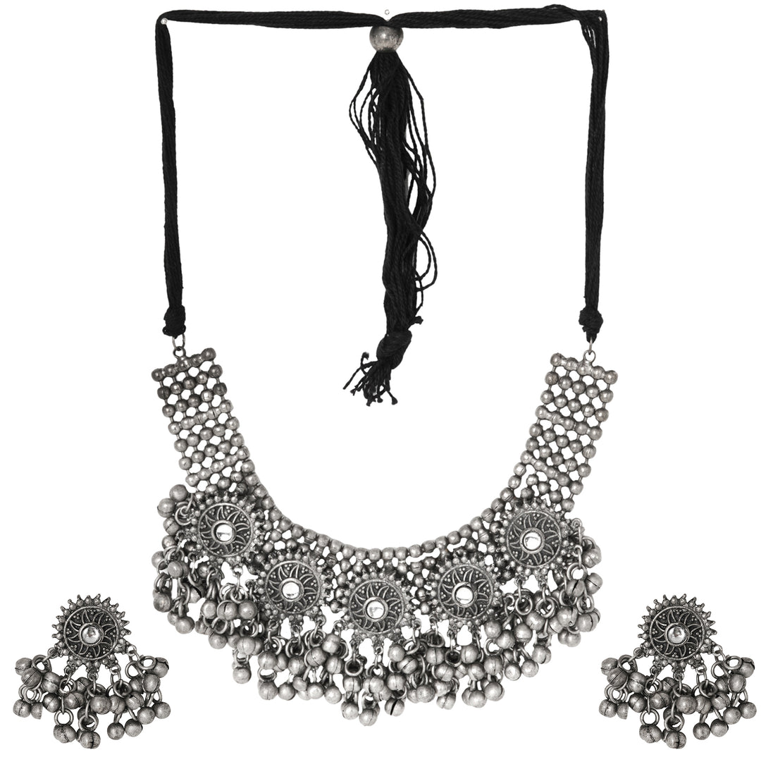 Teejh Kalya Silver Oxidised Jewelry Gift Set