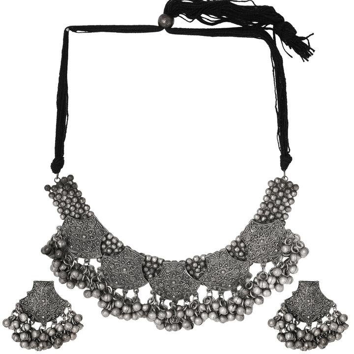 Teejh Shipra Silver Oxidised Jewelry Gift Set