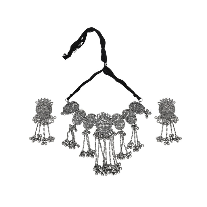 Teejh Nishana Silver Oxidised Jewelry Gift Set