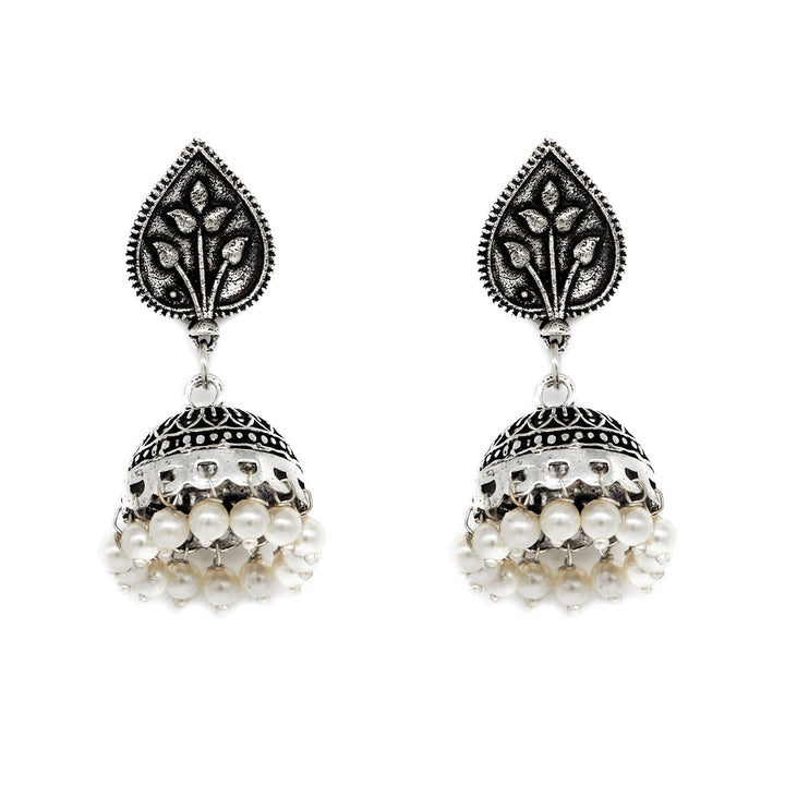 Teejh Shaila Silver Oxidised Multicolored Stone Jewelry Gift Set