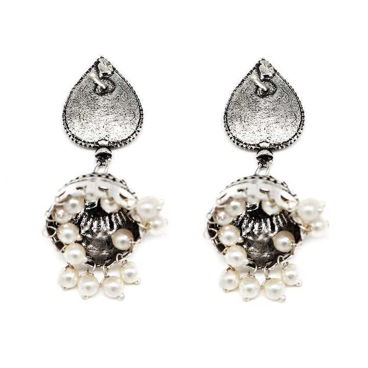 Teejh Shaila Silver Oxidised Multicolored Stone Jewelry Gift Set