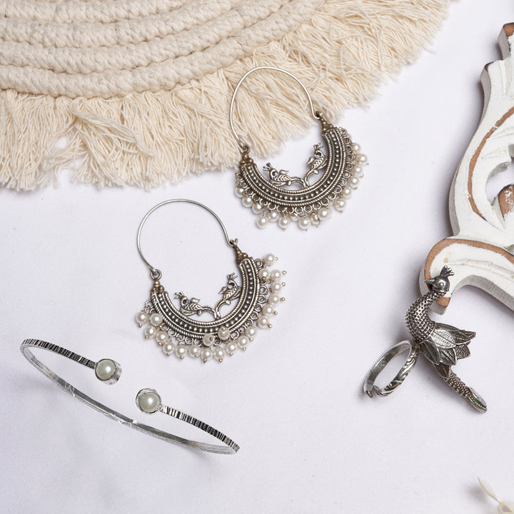 Teejh Pransheetha Silver Oxidised Jewelry Gift Set
