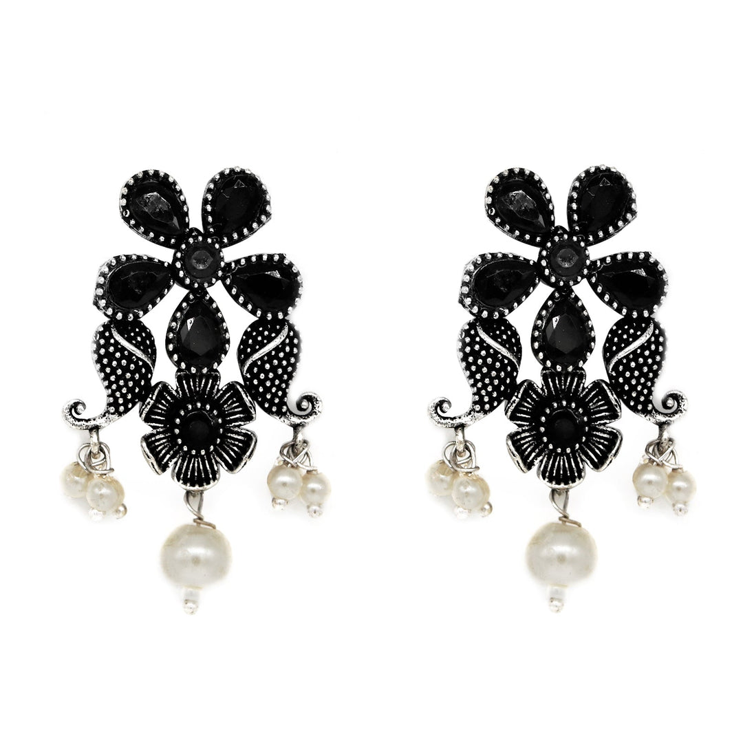 Teejh Lasritha Silver Oxidised Jewelry Gift Set