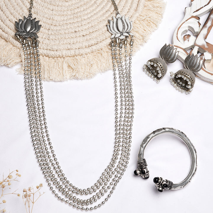 Teejh Rakha Silver Oxidised Jewelry Gift Set