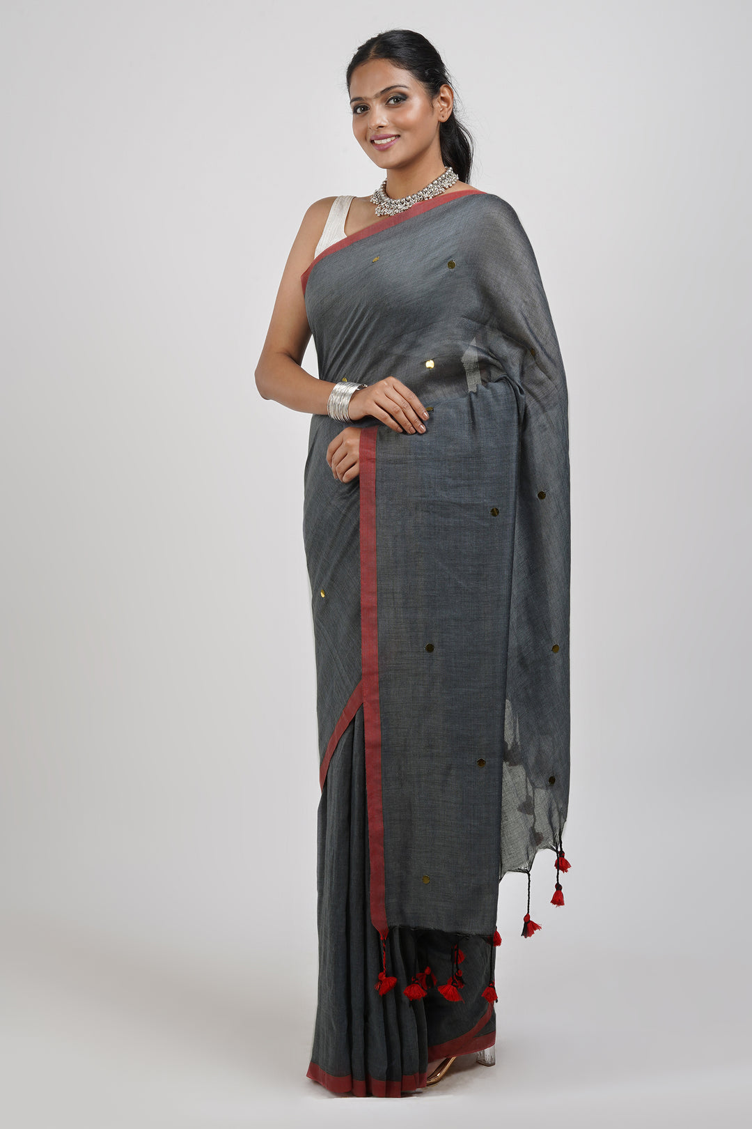 Teejh Monsoon Magic Frey Saree, Clutch and Earrings Gift Set