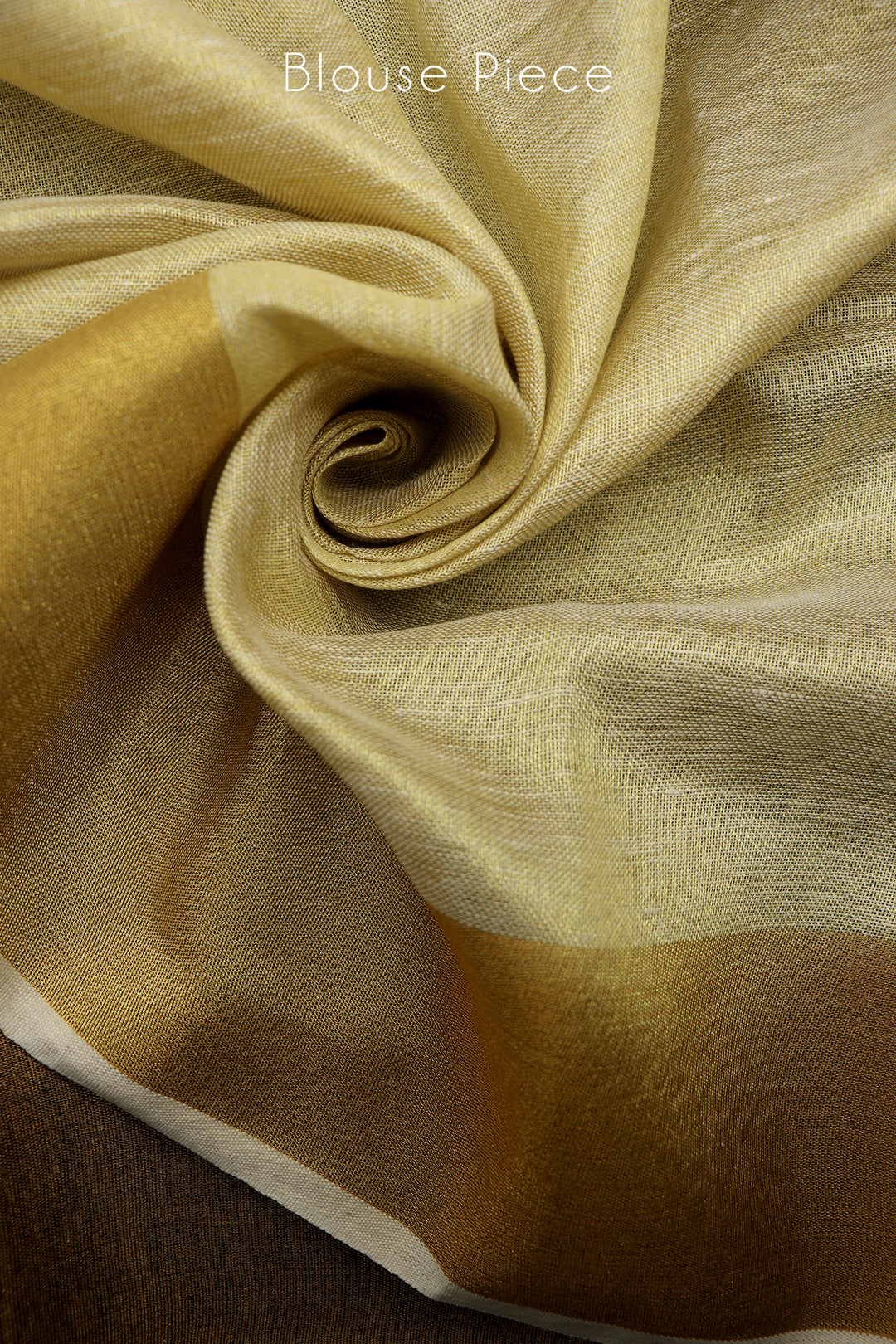 Teejh Mystic Golden Linen Mahapar Saree