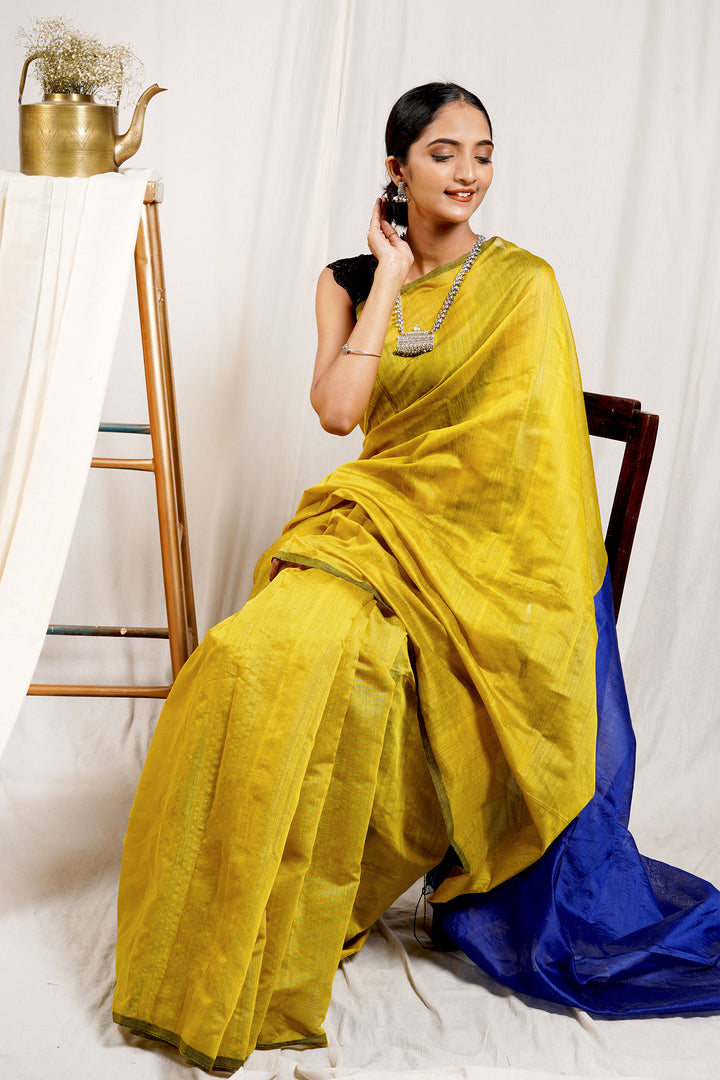 Teejh Juniper Khadi Cotton Silk Saree