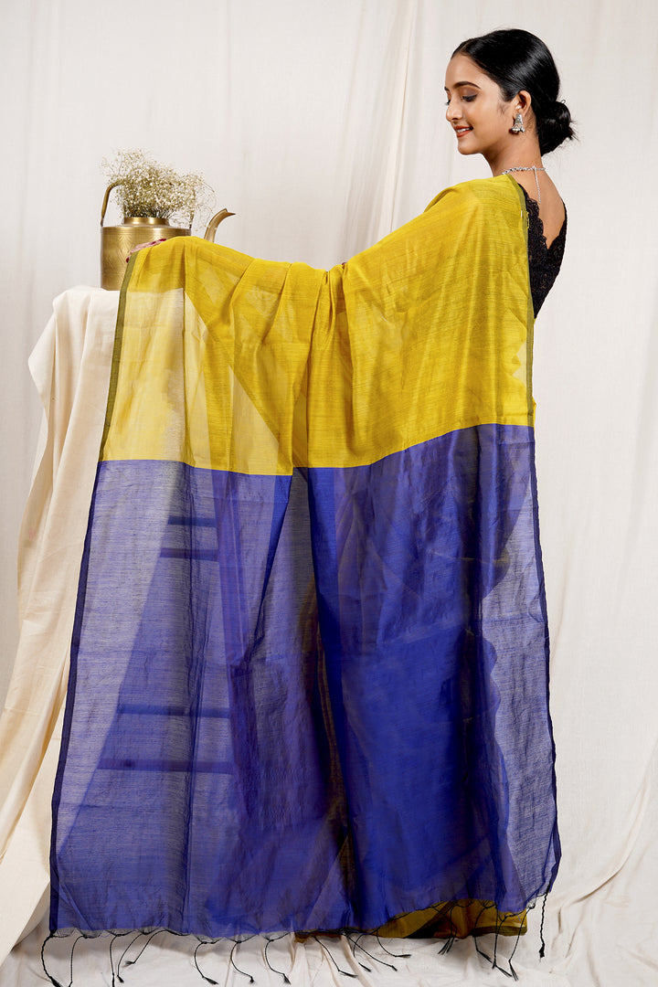 Teejh Juniper Khadi Cotton Silk Saree