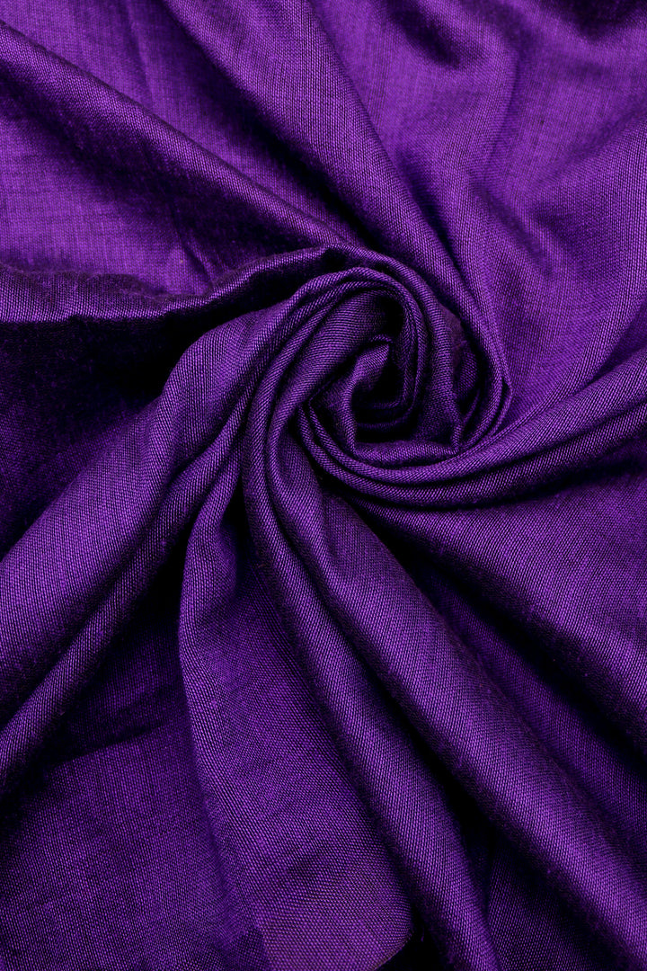 Teejh Cosmos Purple Mulmul Cotton Saree