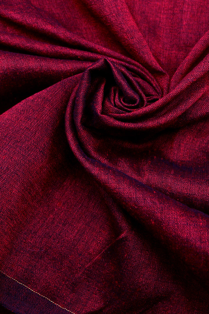 Teejh Salvia Red Mulmul Cotton Saree