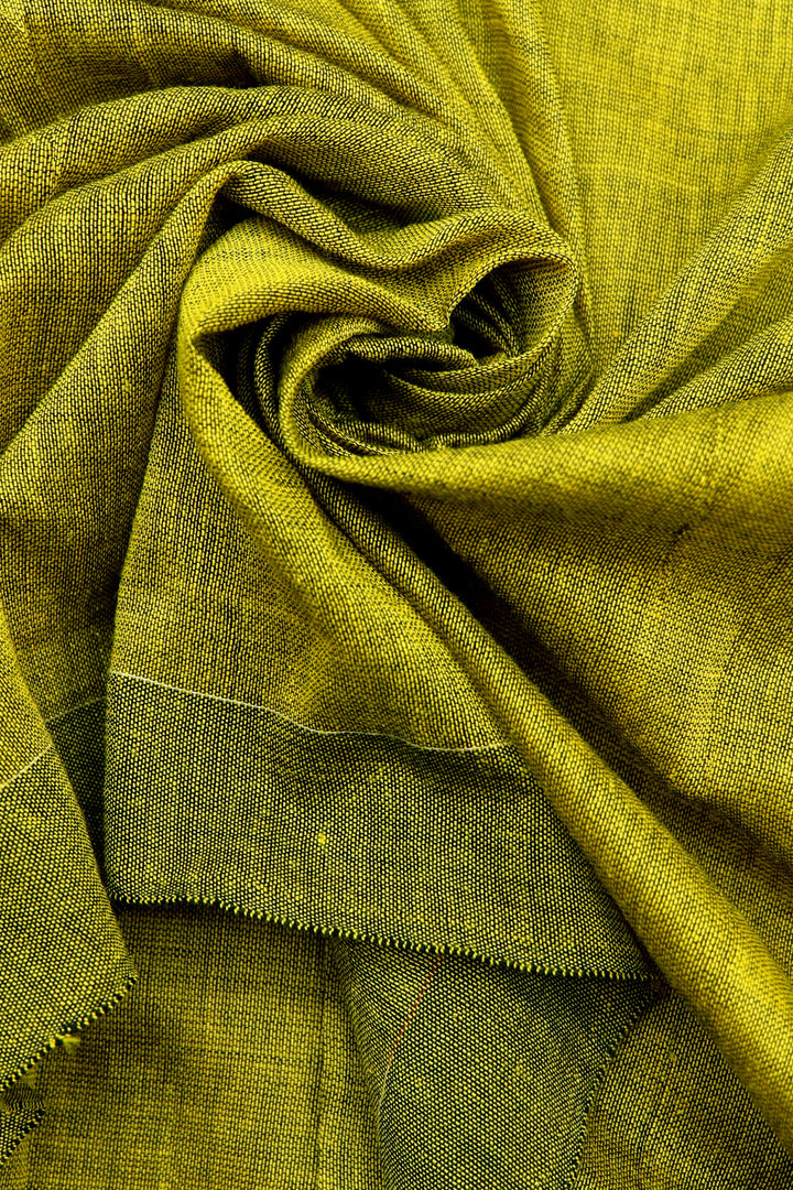 Teejh Shamrock Green Mulmul Cotton Saree