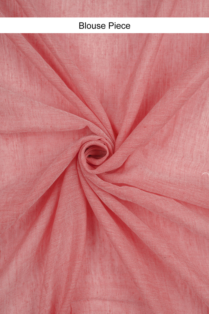 Teejh Sunset Pink Mulmul Saree