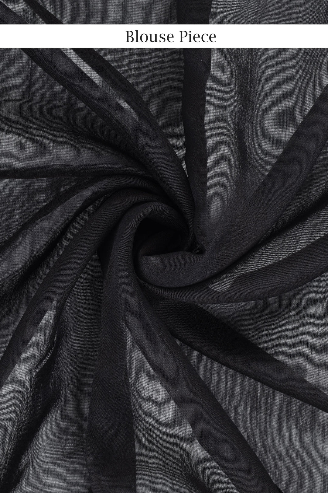 Teejh Nyra Black Block Print Chanderi Silk Saree With Blouse Piece