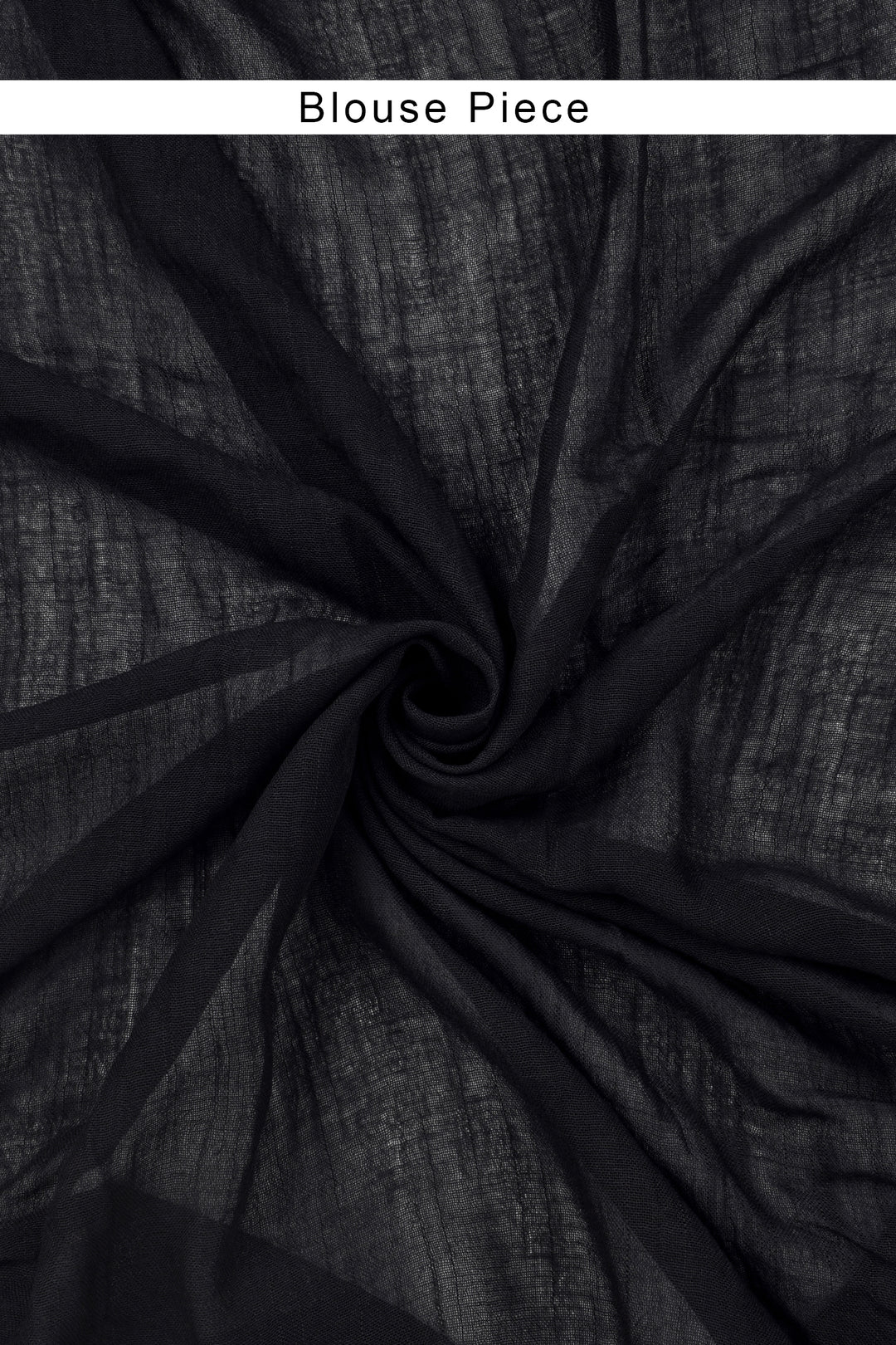 Teejh Midnight Sky Black and White Tie Dye Linen Cotton Saree With Blouse Piece