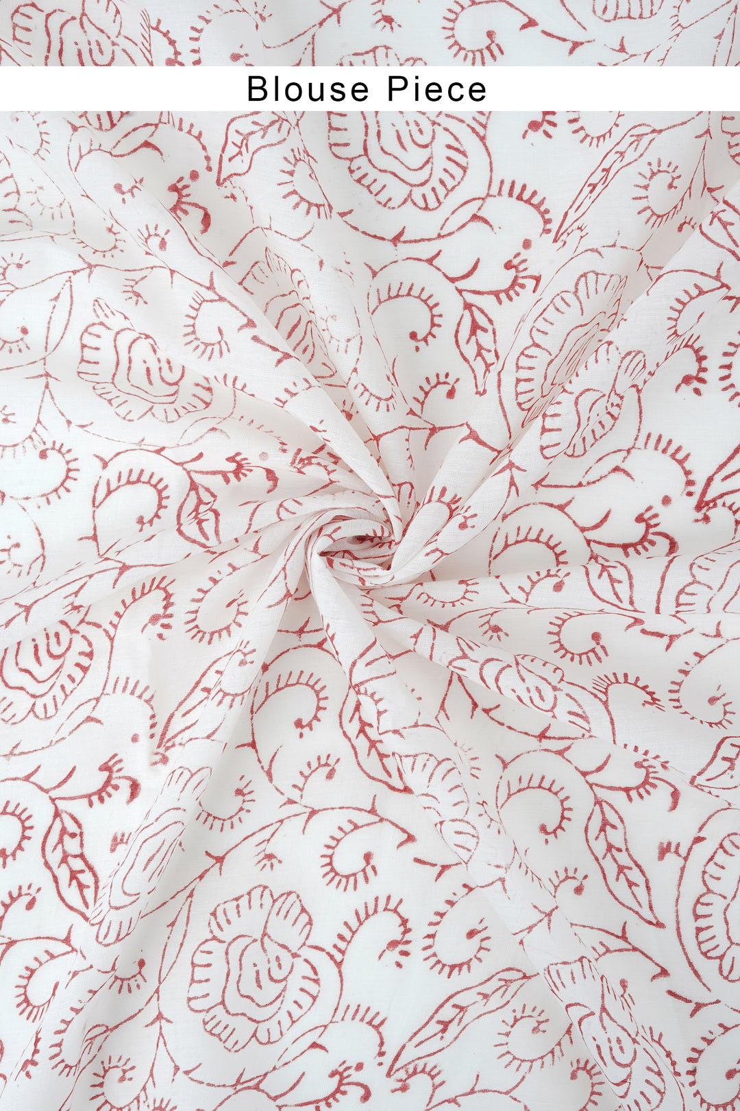 Teejh Vera White and Pink Kota Saree with Blouse Piece