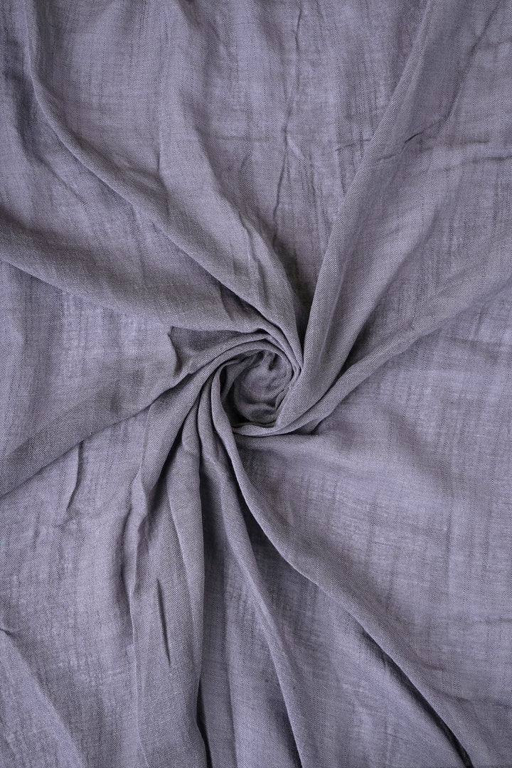 Teejh Kaynat Grey Linen Saree with Blouse Piece