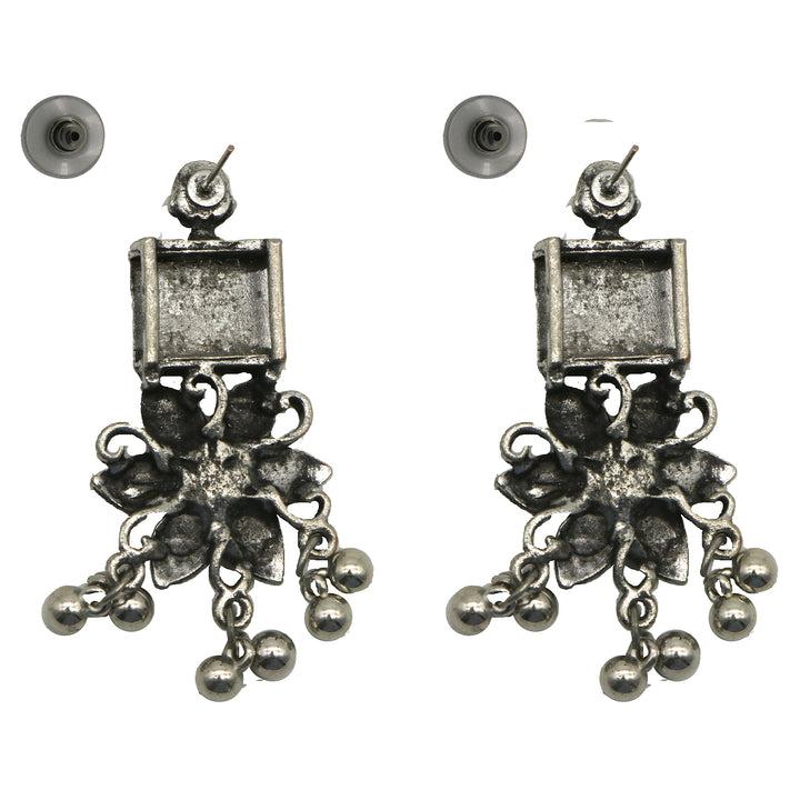 Teejh Khushi Ghungroo Silver Oxidised Necklace Set