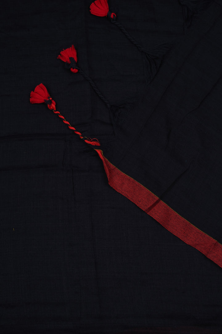 Teejh Kaira Black Mulmul Saree