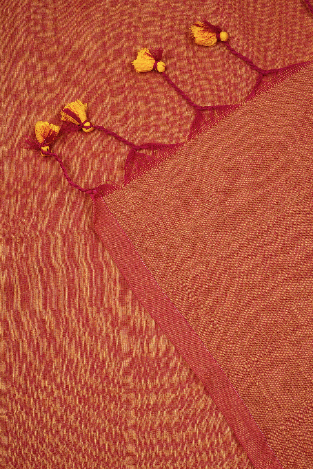 Teejh Kaira Peach Mulmul Saree